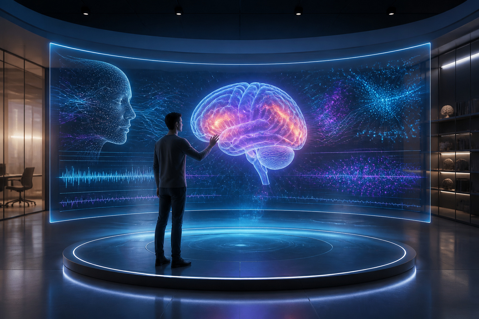 Interface cerebrale holographique