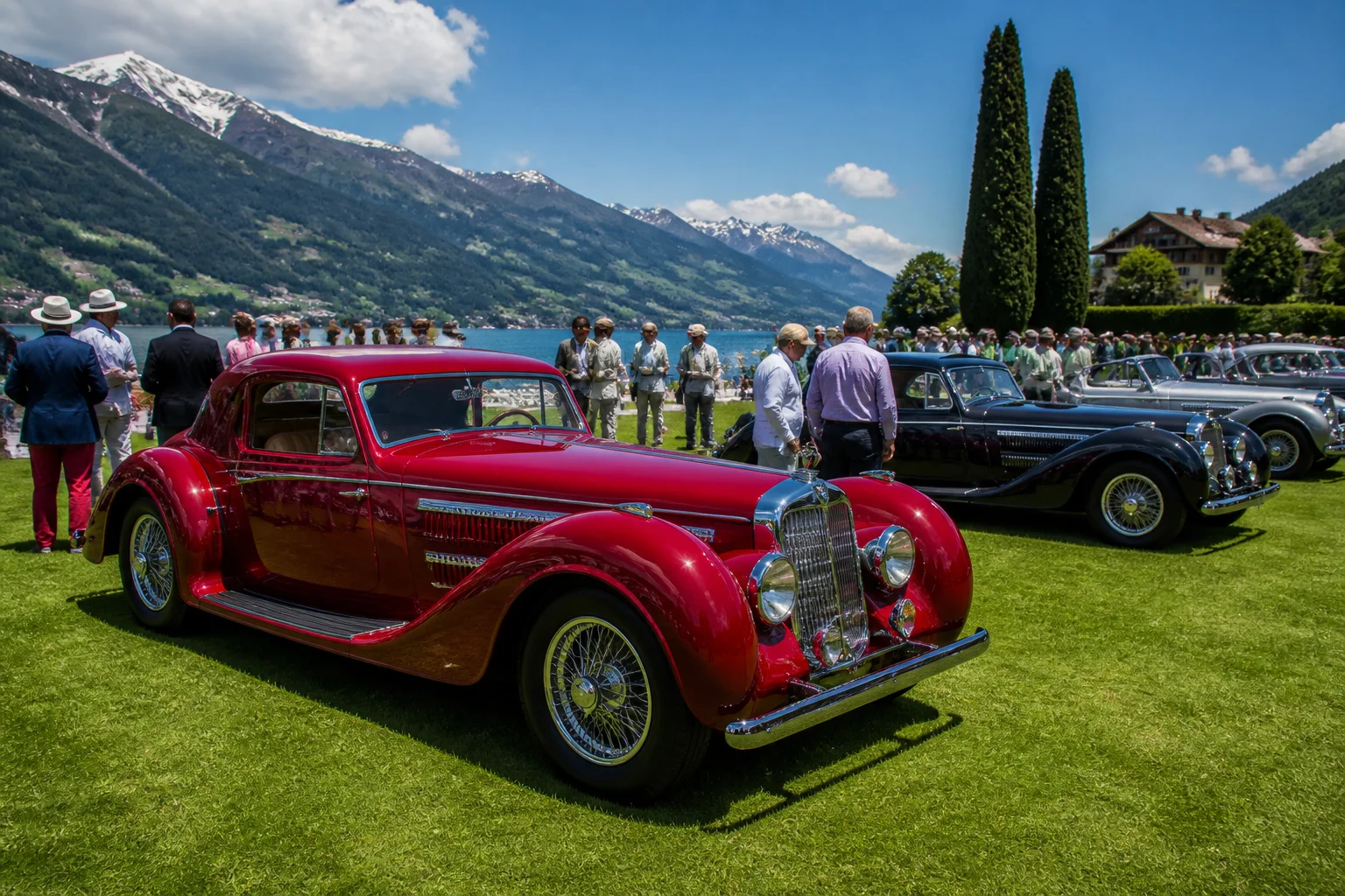 Rassemblement de voitures classiques en suisse